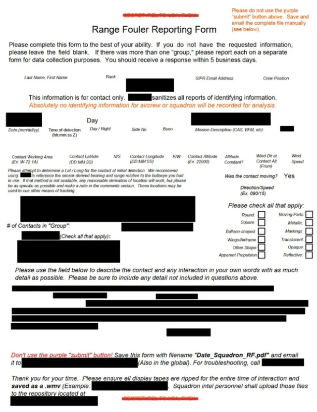 DoD UAP Reporting Form