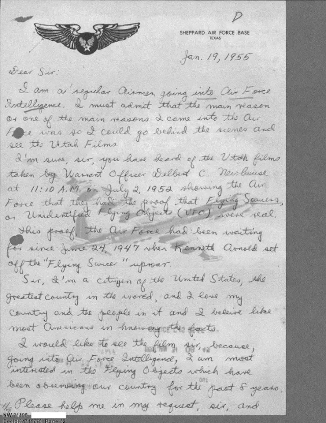 USAF AFOIN correspondence file