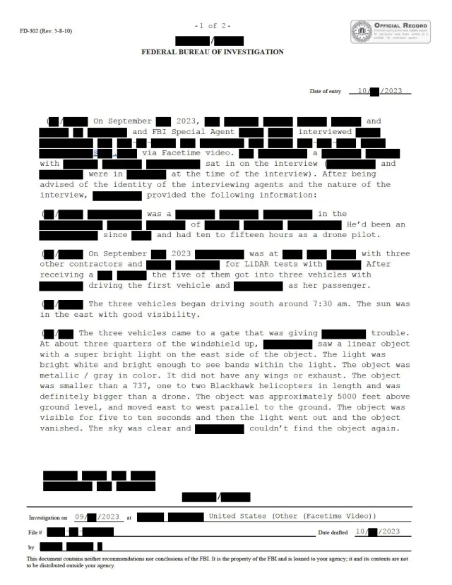 FBI FD-302 Interview Report