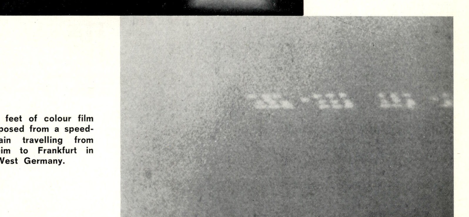 Still photograph from 8mm film showing objects in the sky.