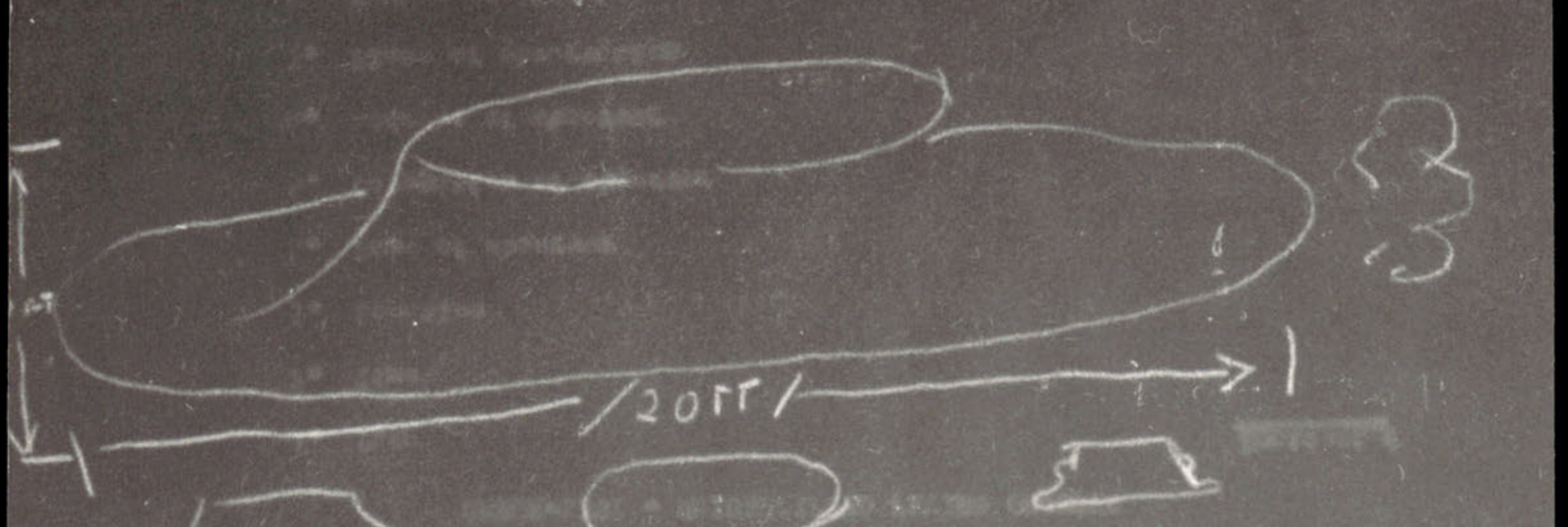 Hand-drawn diagram showing canyon cross-section with measurements, including '30 ft' notation and directional arrow