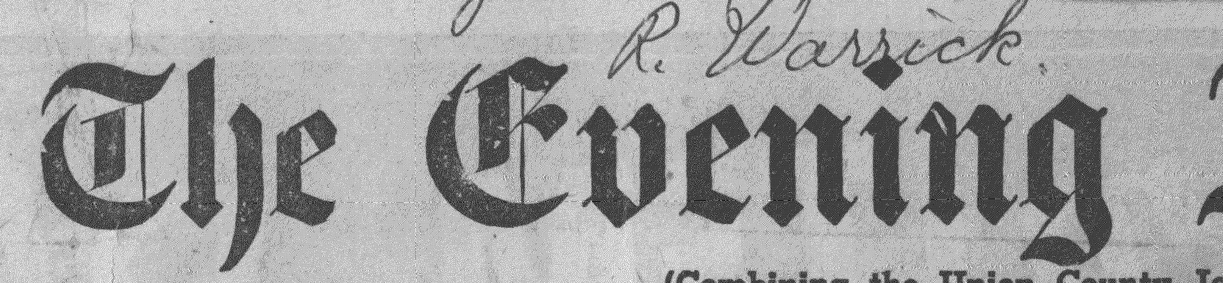 Newspaper masthead: The Evening Journal