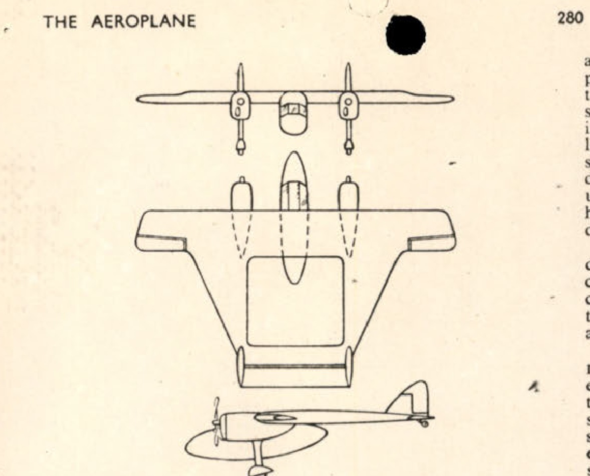 Fig. 11. Willoughby's "Delta 8" experimental monoplane of 1938.
