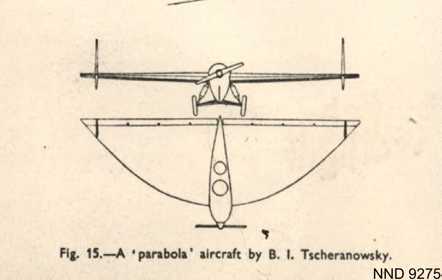 Fig. 15. A parabola' aircraft by B. I. Tscheranowsky.