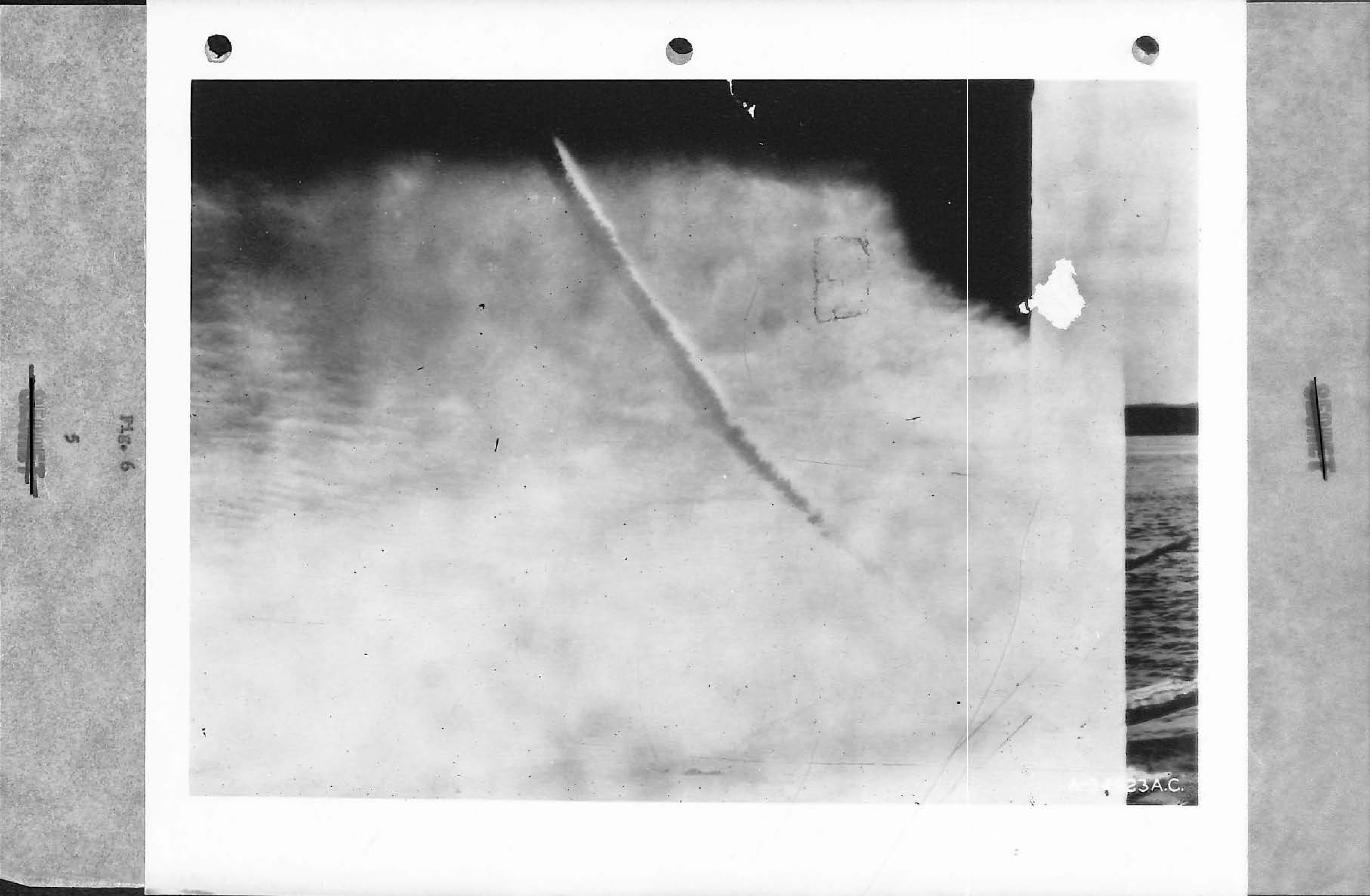 Fig. 6 - Trail in cloudy sky.