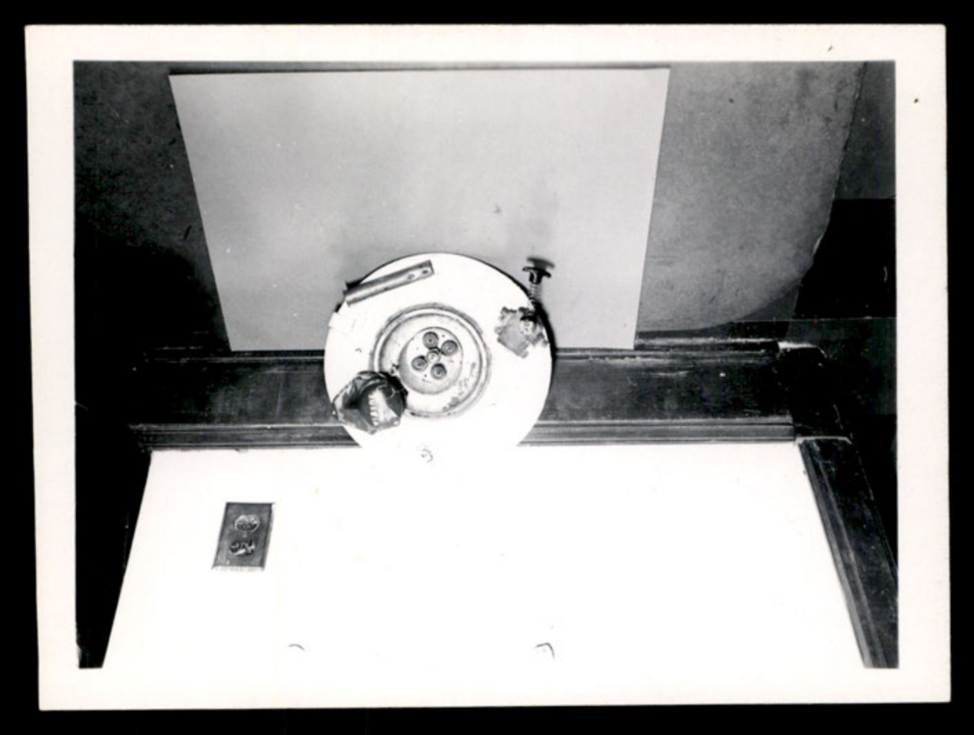 Angled view of the disc-shaped object.